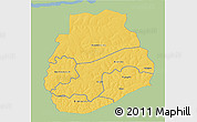 Savanna Style 3D Map of Sedhiou, single color outside