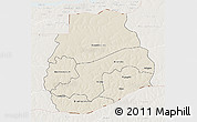 Shaded Relief 3D Map of Sedhiou, lighten