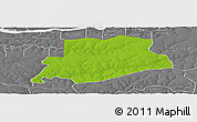 Physical Panoramic Map of Bounkiling, desaturated