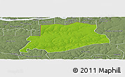 Physical Panoramic Map of Bounkiling, semi-desaturated