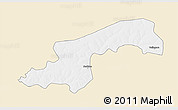 Classic Style 3D Map of Diende, single color outside