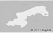 Gray 3D Map of Diende, single color outside