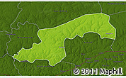 Physical 3D Map of Diende, darken