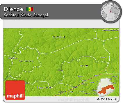 Physical 3D Map of Diende