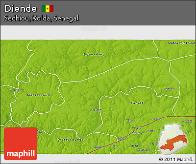 Physical 3D Map of Diende