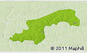 Physical 3D Map of Diende, lighten