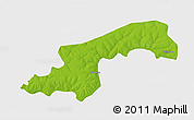Physical 3D Map of Diende, single color outside