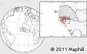 Blank Location Map of Diende, highlighted country, highlighted grandparent region