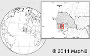 Blank Location Map of Diende, highlighted country, highlighted parent region, within the entire country