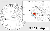 Blank Location Map of Diende, highlighted parent region, highlighted grandparent region, within the entire country