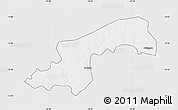 Silver Style Map of Diende, single color outside