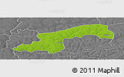 Physical Panoramic Map of Diende, desaturated