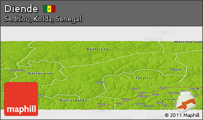 Physical Panoramic Map of Diende