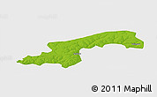 Physical Panoramic Map of Diende, single color outside