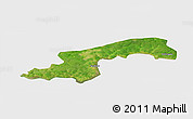 Satellite Panoramic Map of Diende, single color outside