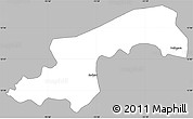 Gray Simple Map of Diende, single color outside