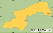 Savanna Style Simple Map of Diende, single color outside
