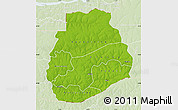 Physical Map of Sedhiou, lighten