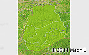 Physical Map of Sedhiou, satellite outside