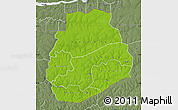 Physical Map of Sedhiou, semi-desaturated