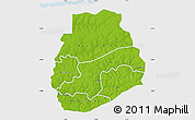 Physical Map of Sedhiou, single color outside