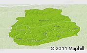 Physical Panoramic Map of Sedhiou, lighten