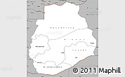 Gray Simple Map of Sedhiou