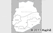 Gray Simple Map of Sedhiou, single color outside