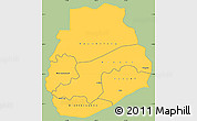 Savanna Style Simple Map of Sedhiou, single color outside