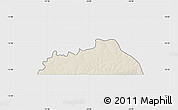 Shaded Relief Map of Pakour, single color outside