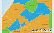 Political 3D Map of Kebemer