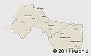 Shaded Relief 3D Map of Kebemer, cropped outside