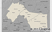 Shaded Relief 3D Map of Kebemer, darken, desaturated