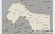 Shaded Relief 3D Map of Kebemer, darken, semi-desaturated