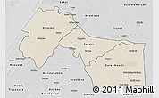 Shaded Relief 3D Map of Kebemer, desaturated