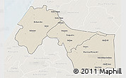 Shaded Relief 3D Map of Kebemer, lighten