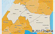 Shaded Relief 3D Map of Kebemer, political shades outside