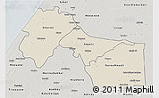 Shaded Relief 3D Map of Kebemer, semi-desaturated