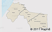 Shaded Relief 3D Map of Kebemer, single color outside