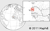 Blank Location Map of Kebemer, within the entire country
