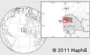 Blank Location Map of Kebemer, highlighted country, highlighted parent region