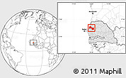 Blank Location Map of Kebemer, highlighted country