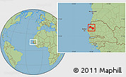 Savanna Style Location Map of Kebemer