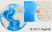 Shaded Relief Location Map of Kebemer