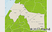 Shaded Relief Map of Kebemer, physical outside