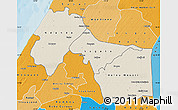 Shaded Relief Map of Kebemer, political shades outside