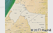 Shaded Relief Map of Kebemer, satellite outside