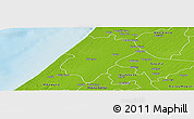 Physical Panoramic Map of Ndande
