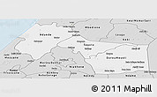 Silver Style Panoramic Map of Kebemer