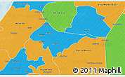 Political 3D Map of Sagata